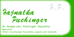 hajnalka puchinger business card